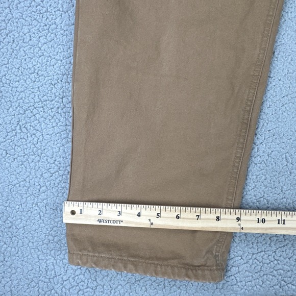 Cabela's Lined Canvas Work Pants Men 38x36 Beige 5-Pocket Outdoor Hiking - Picture 8 of 16